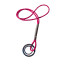Verivinci læder nøglesnor classic round fuchsia